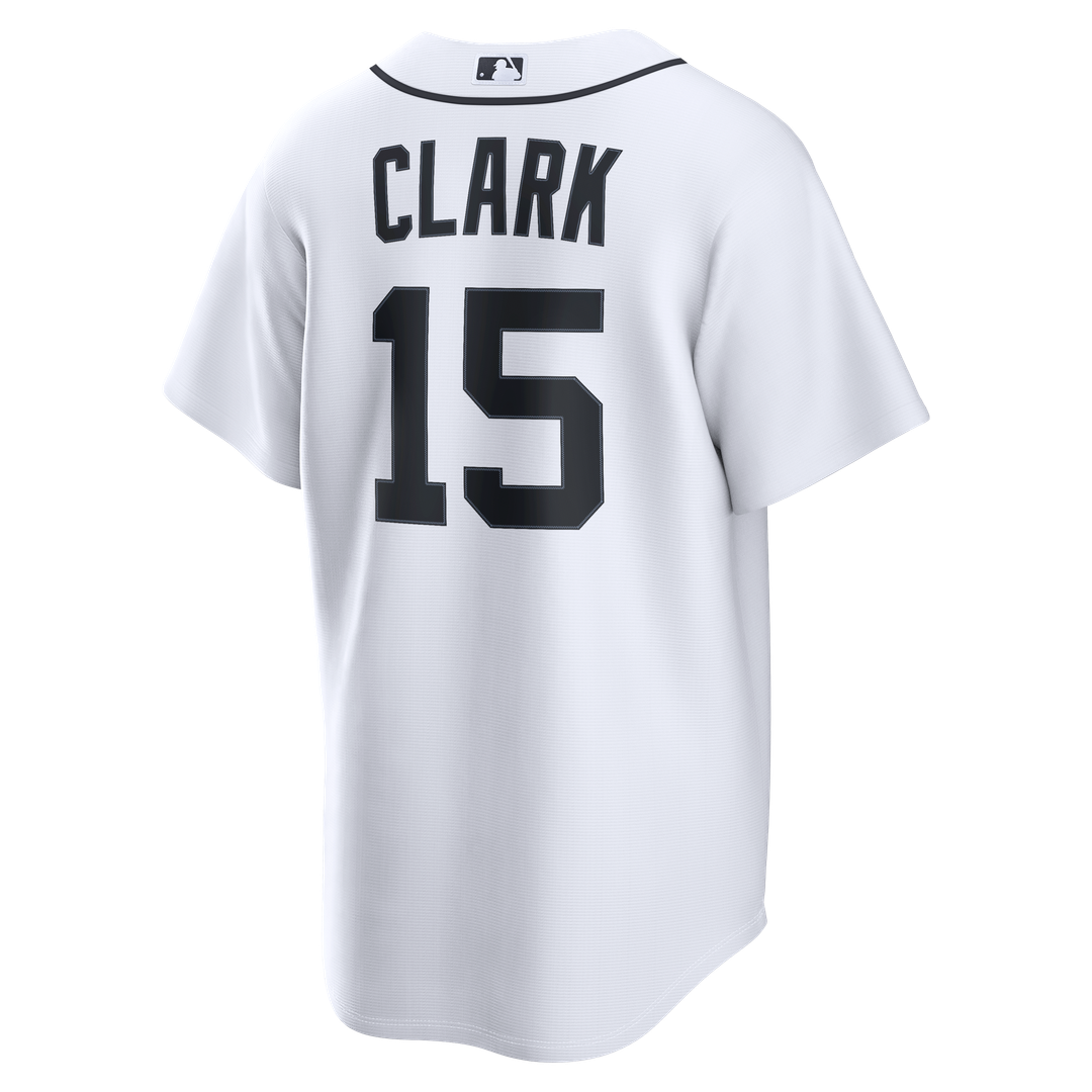 Detroit Tigers Max Clark Nike White Home Replica Jersey product image 5, provided for visual reference and product detail