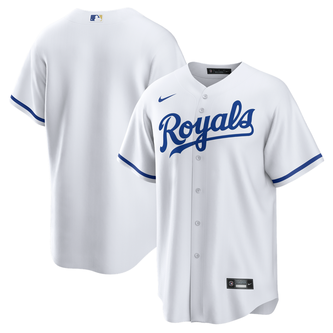 Kansas City Royals Nike White Home Big & Tall Replica Jersey product image 1, provided for visual reference and product