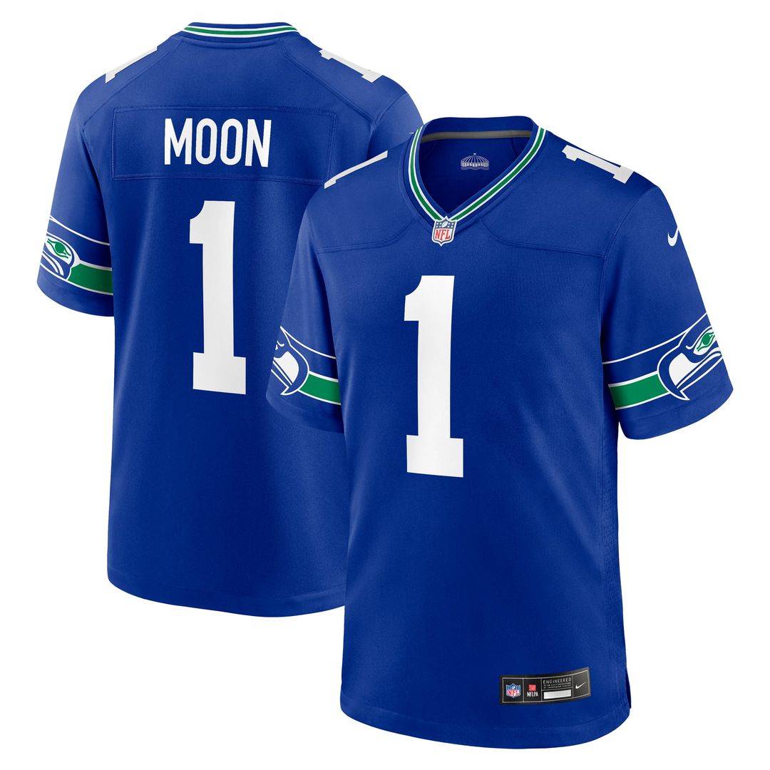 Seattle Seahawks Warren Moon Nike Royal Retired Player Alternate Game Jersey product image 1, provided for visual reference