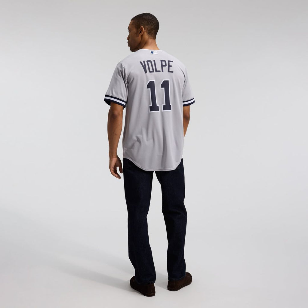 New York Yankees Anthony Volpe Nike Gray Road Replica Jersey product image 5, provided for visual reference and product
