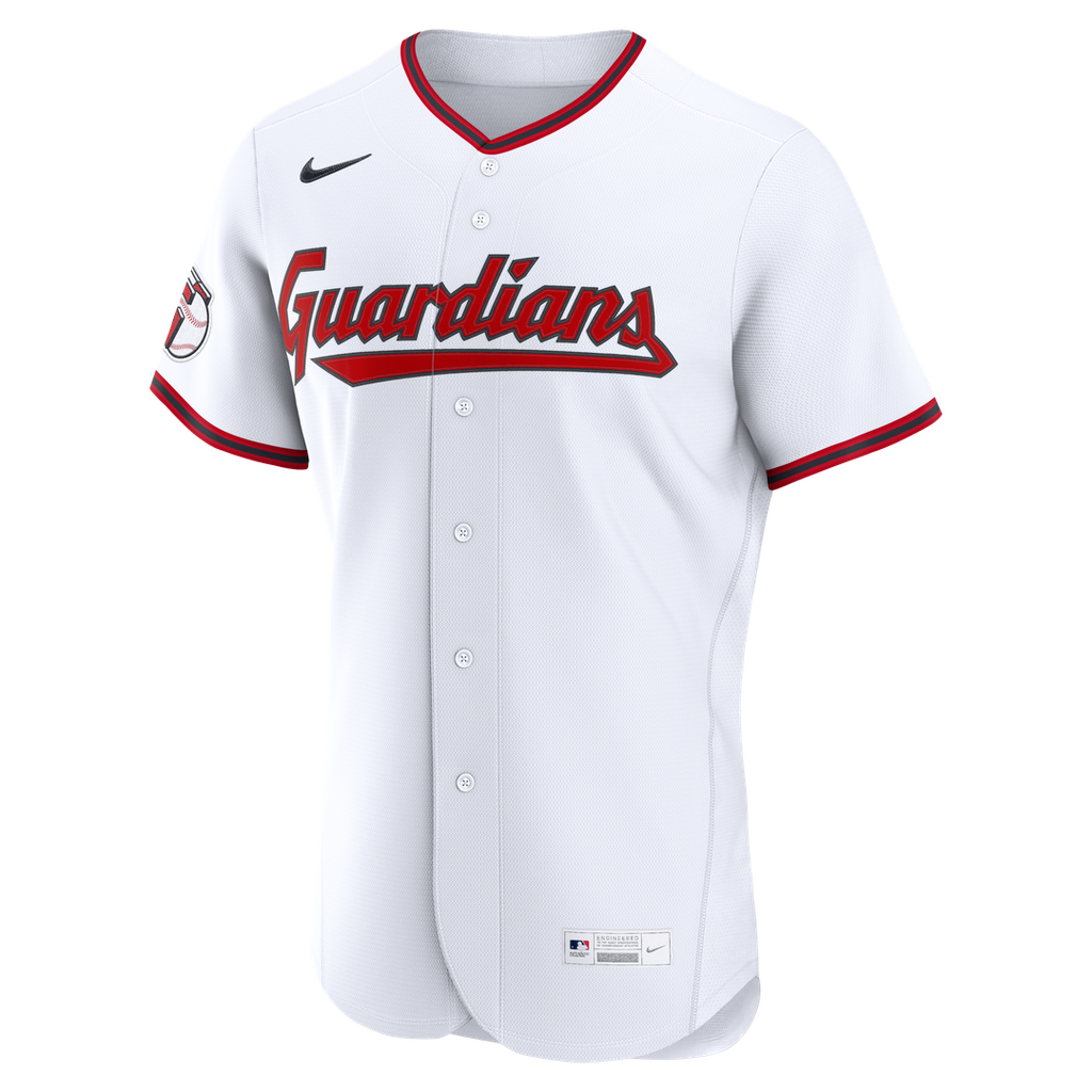 Cleveland Guardians Nike White Home Authentic Custom Jersey product image 2, provided for visual reference and product