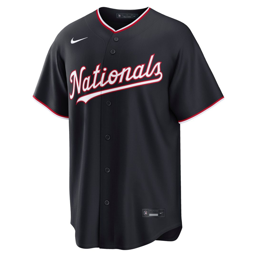 Washington Nationals James Wood Nike Navy Alternate Replica Jersey product image 5, provided for visual reference and