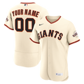 San Francisco Giants Nike Cream Home Authentic Custom Jersey product image 1, provided for visual reference and product