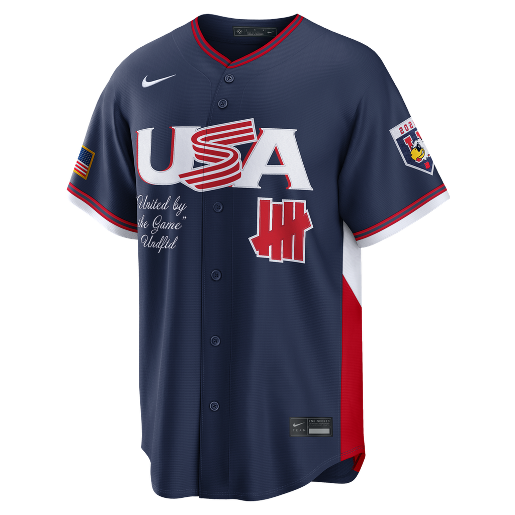 USA Baseball Nike x Undefeated Navy 2026 World Baseball Classic Stadium Jersey product image 2, provided for visual
