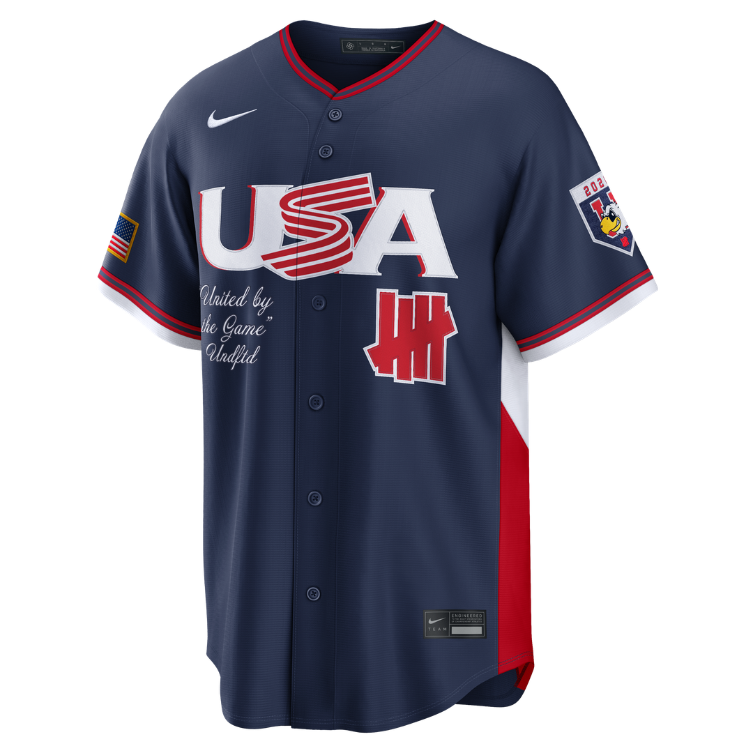 USA Baseball Nike x Undefeated Navy 2026 World Baseball Classic Stadium Jersey product image 2, provided for visual