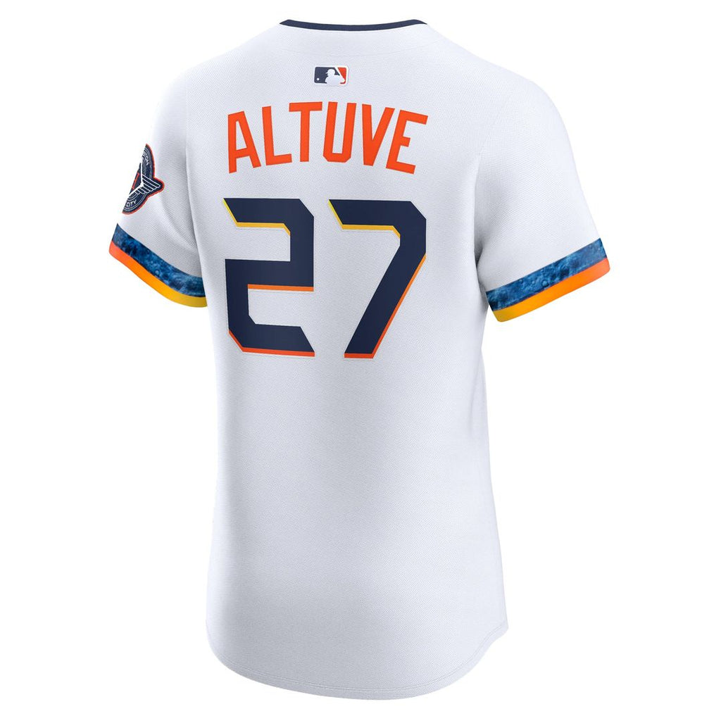 Houston Astros Jose Altuve Nike White 2025 City Connect Elite Player Jersey product image 3, provided for visual reference