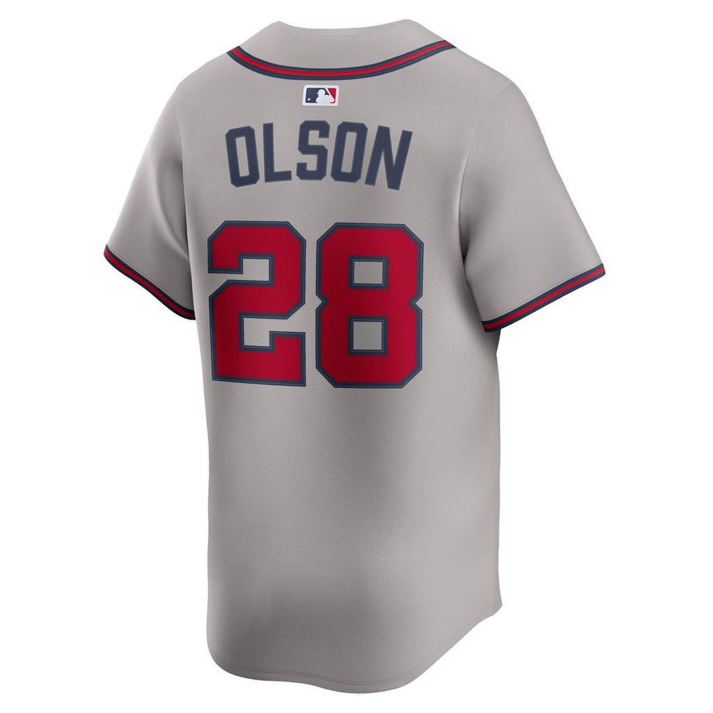 Atlanta Braves Matt Olson Nike Gray Road Limited Player Jersey product image 3, provided for visual reference and product