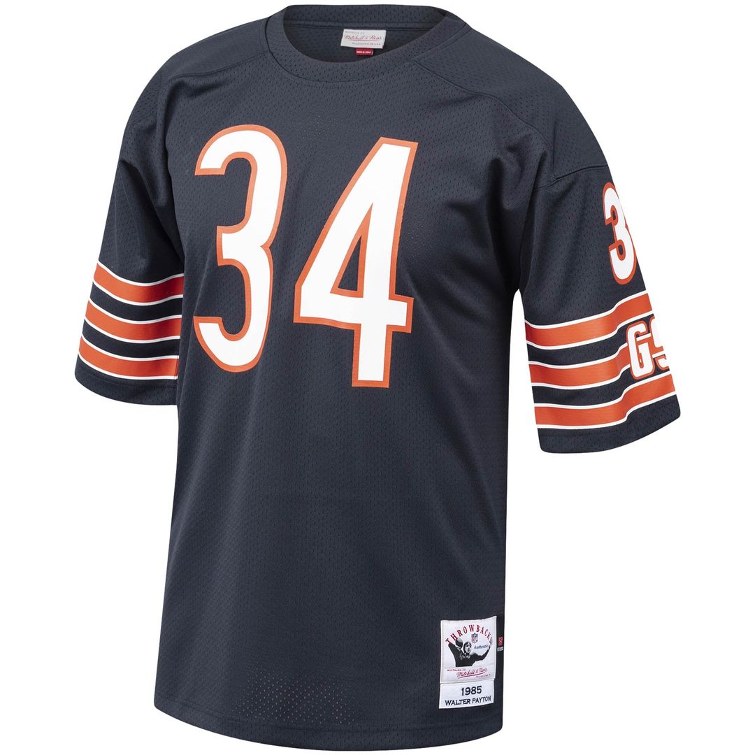 Chicago Bears 1985 Walter Payton Mitchell & Ness Navy Authentic Throwback Retired Player Jersey product image 2, provided