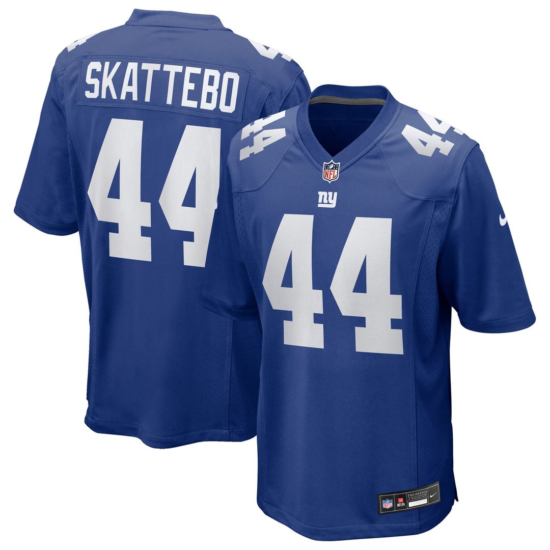 New York Giants Cam Skattebo Nike Royal Game Jersey product image 1, provided for visual reference and product detail review