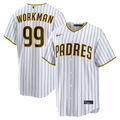 San Diego Padres Gage Workman Nike White Home Replica Jersey product image 1, provided for visual reference and product