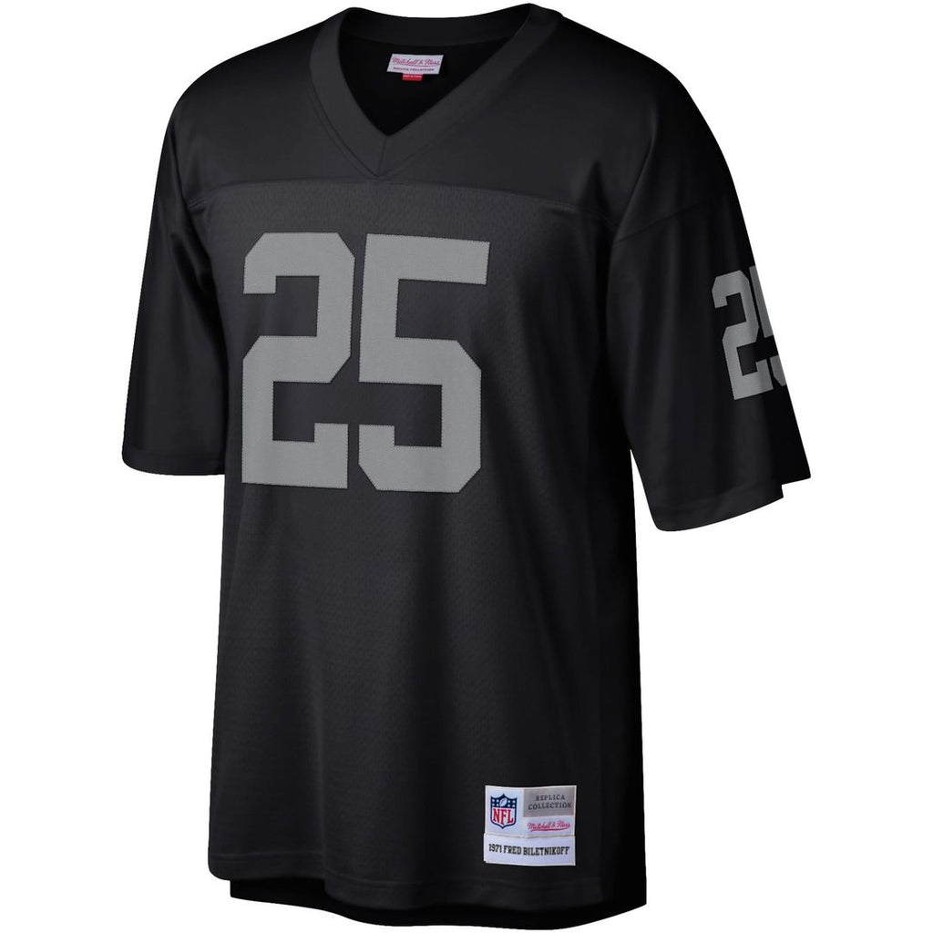 Las Vegas Raiders Fred Biletnikoff Mitchell & Ness Black Legacy Replica Jersey product image 2, provided for visual