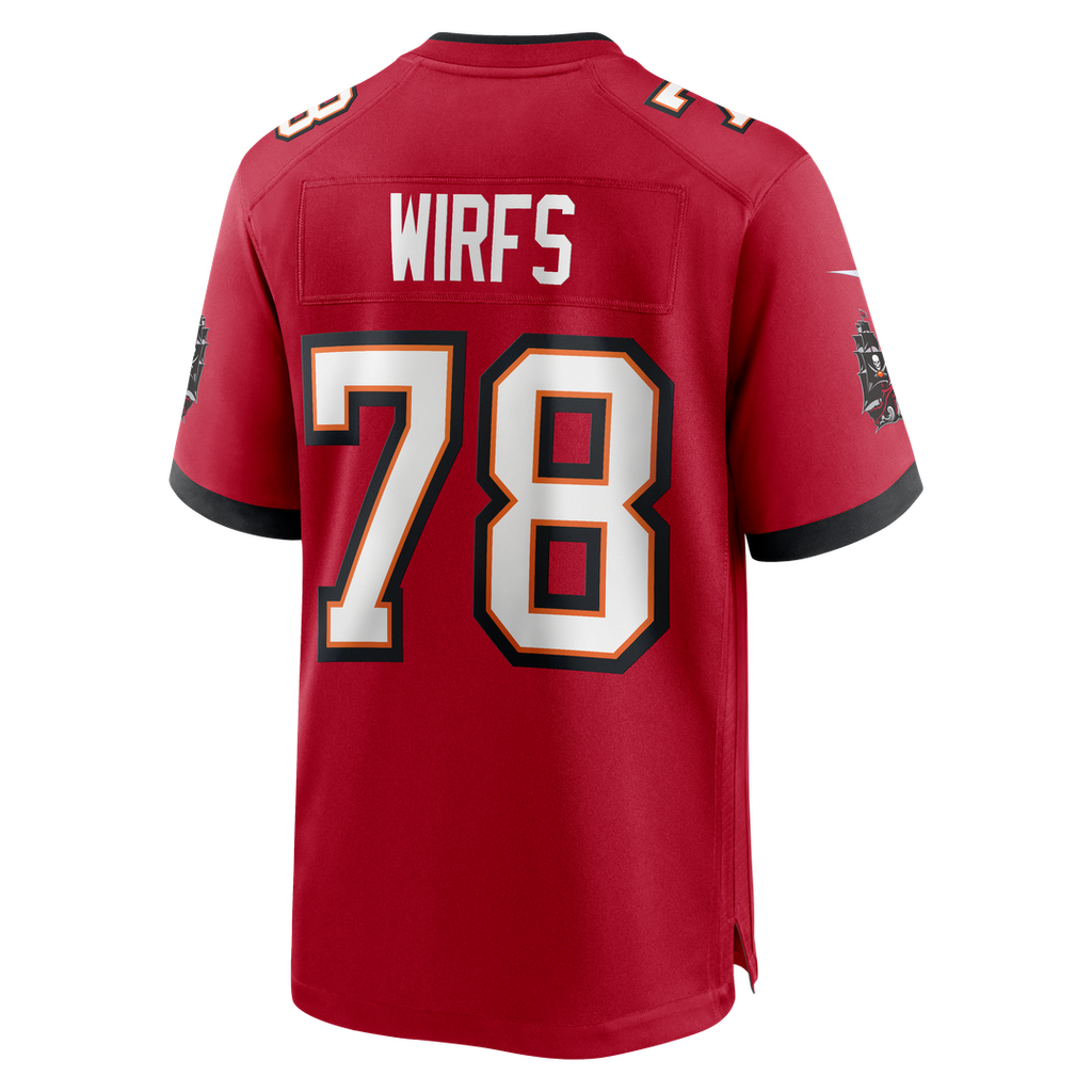 Tampa Bay Buccaneers Tristan Wirfs Nike Red Player Game Jersey product image 3, provided for visual reference and product