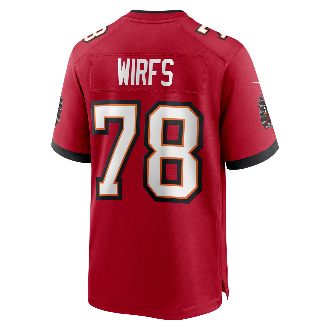 Tampa Bay Buccaneers Tristan Wirfs Nike Red Player Game Jersey product image 3, provided for visual reference and product