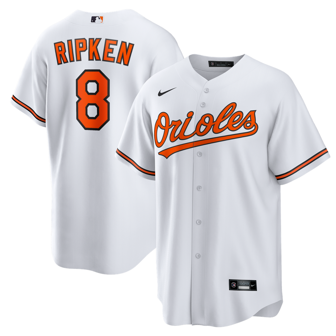 Baltimore Orioles Cal Ripken Jr. Nike White Home Retired Player Replica Jersey product image 1, provided for visual