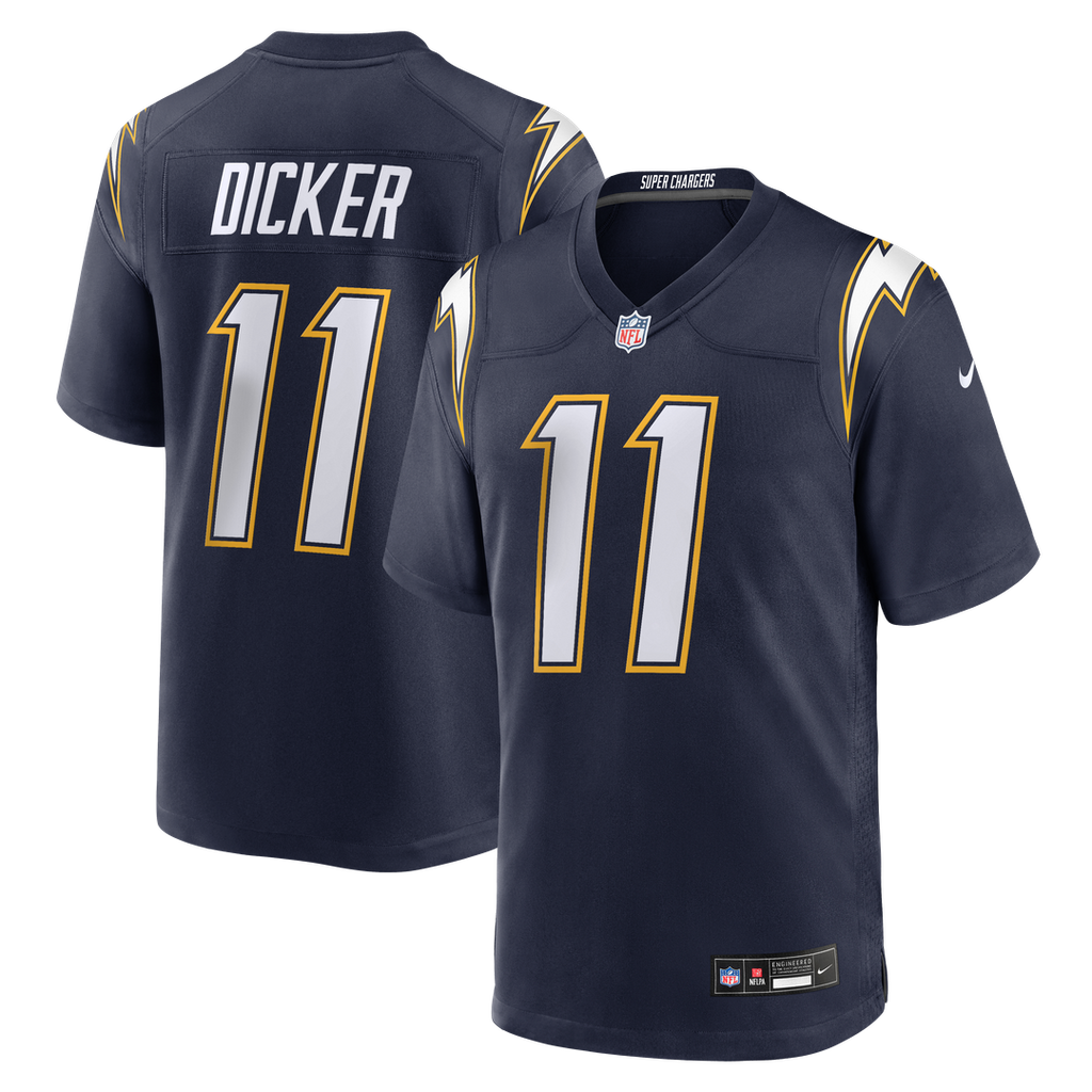 Los Angeles Chargers Cameron Dicker Nike Navy Alternate Game Jersey product image 4, provided for visual reference and