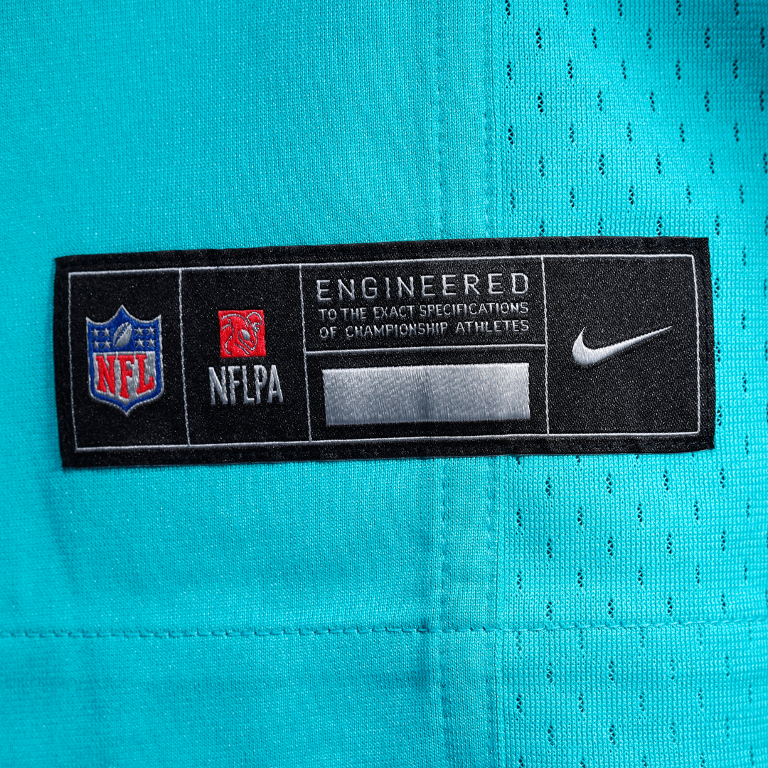 Miami Dolphins Darren Waller Nike Aqua Team Game Jersey product image 6, provided for visual reference and product detail