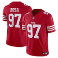 San Francisco 49ers Nick Bosa Nike Scarlet Vapor F.U.S.E. Limited Jersey product image 1, provided for visual reference and
