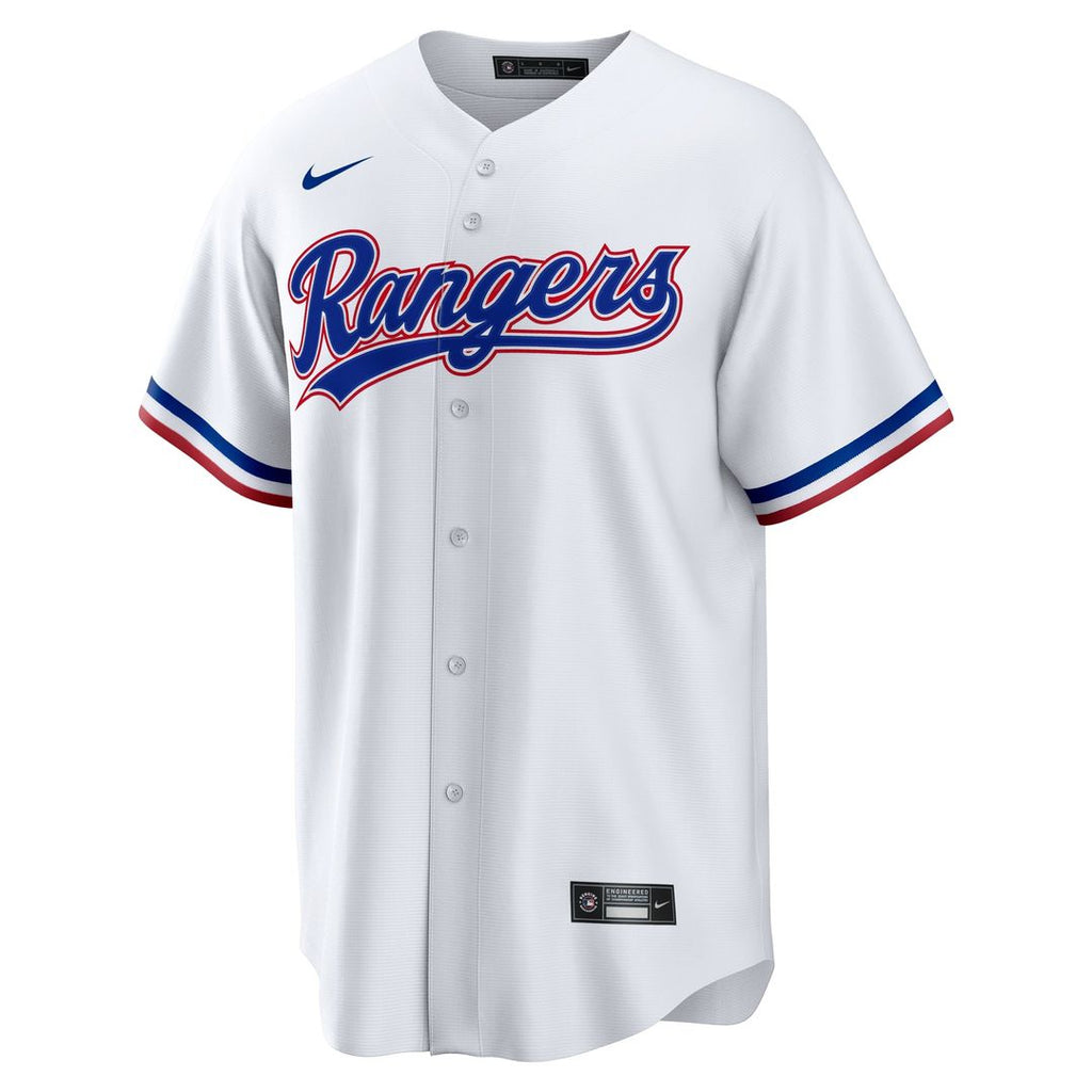 Texas Rangers Evan Carter Nike White Home Replica Jersey product image 2, provided for visual reference and product detail