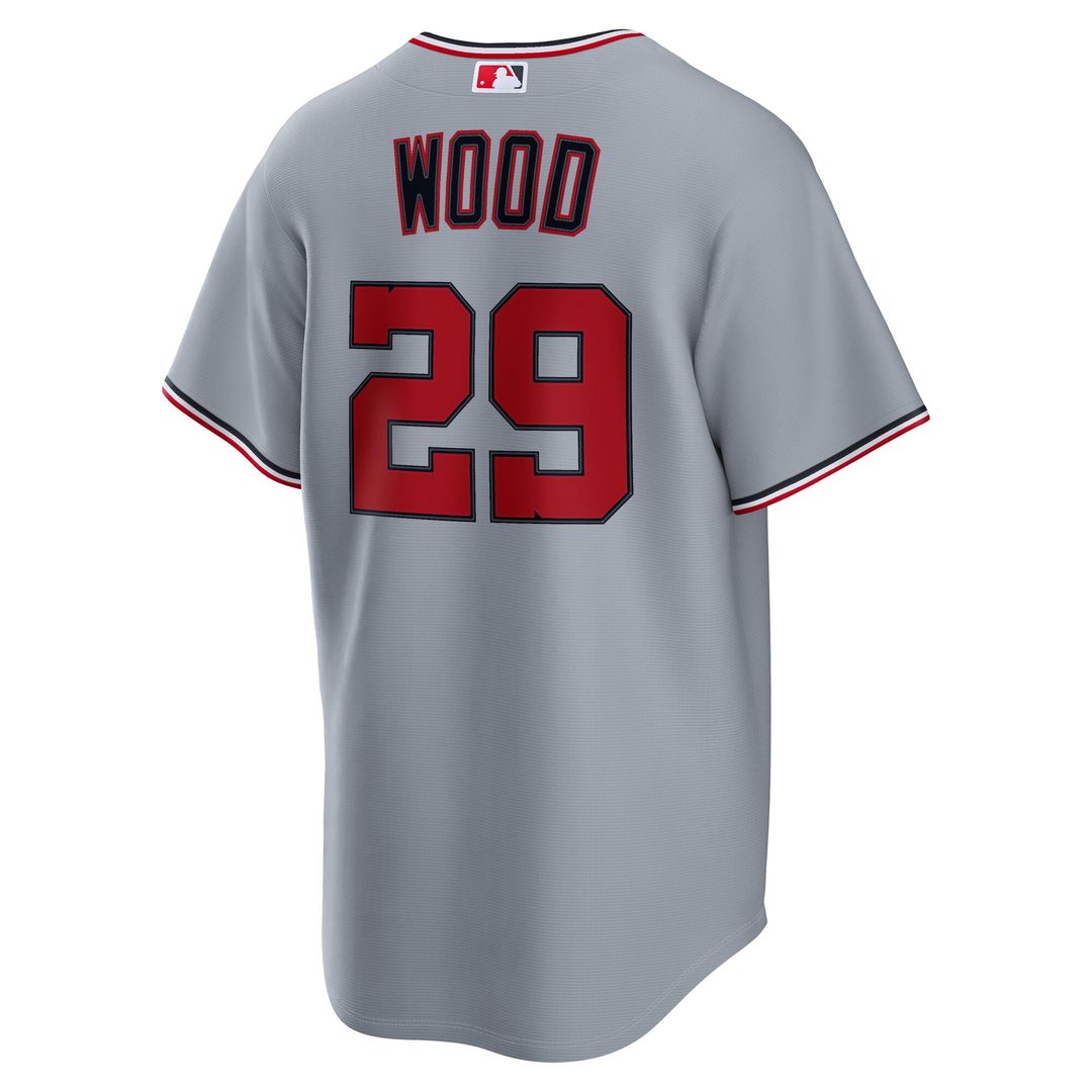 Washington Nationals James Wood Nike Navy Alternate Replica Jersey product image 9, provided for visual reference and