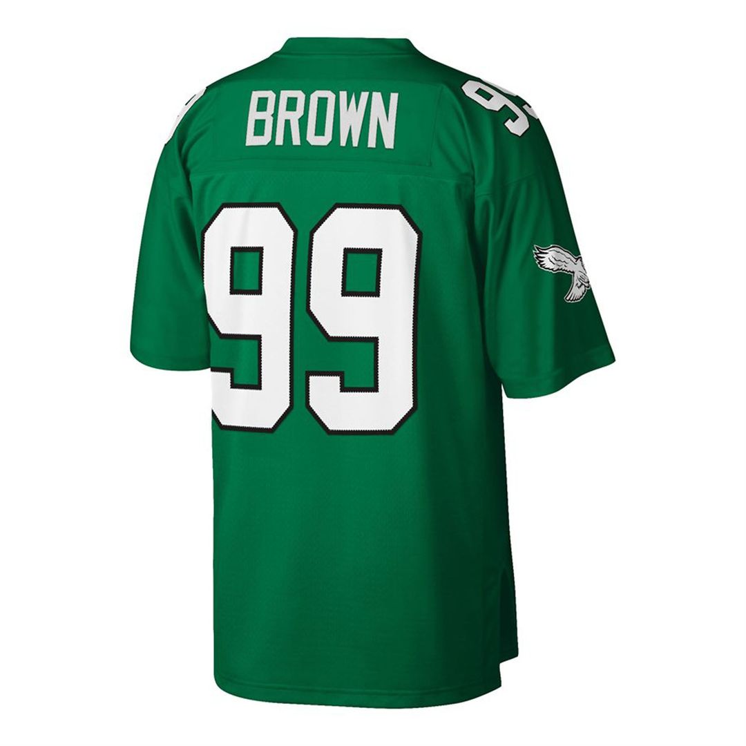 Philadelphia Eagles Jerome Brown Mitchell & Ness Kelly Green Big & Tall 1990 Retired Player Replica Jersey product image 3,