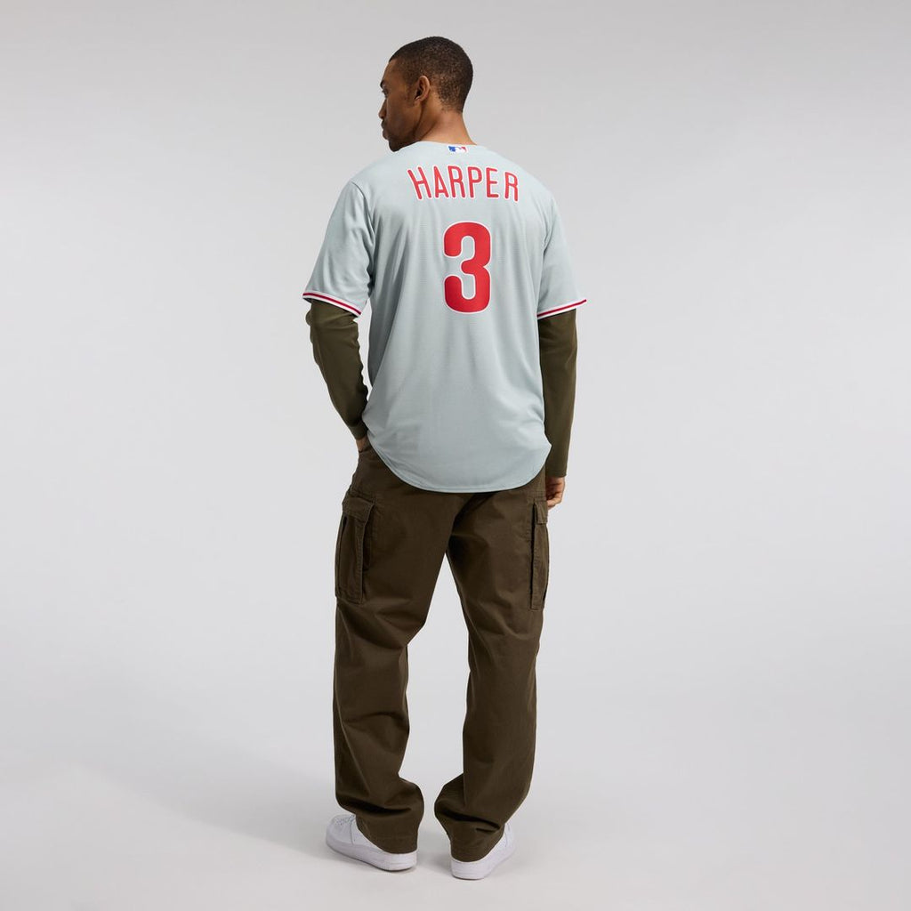 Philadelphia Phillies Bryce Harper Nike Gray Road Replica Jersey product image 5, provided for visual reference and product