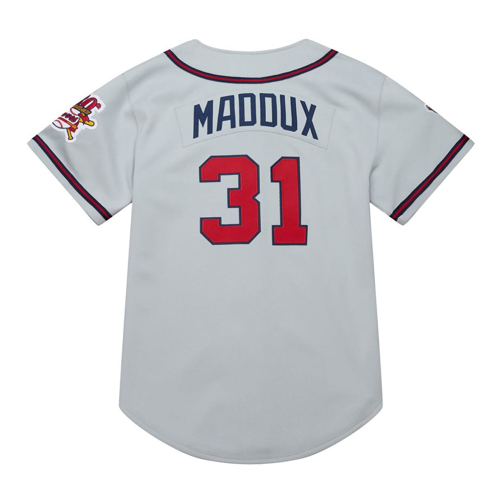 Atlanta Braves Greg Maddux Mitchell & Ness Gray 1995 Throwback Authentic Jersey product image 3, provided for visual