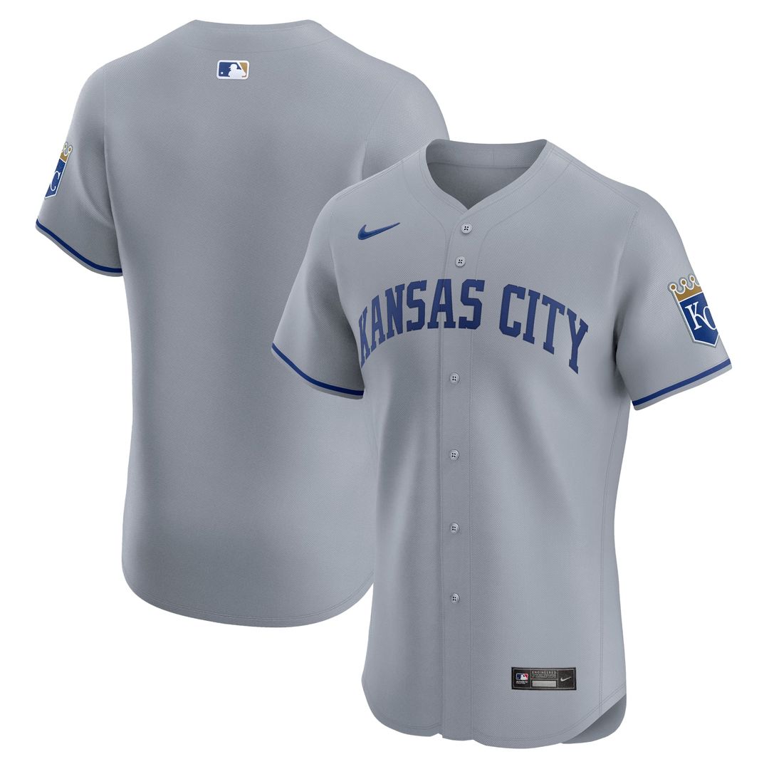 Kansas City Royals Nike White Home Elite Jersey product image 7, provided for visual reference and product detail review