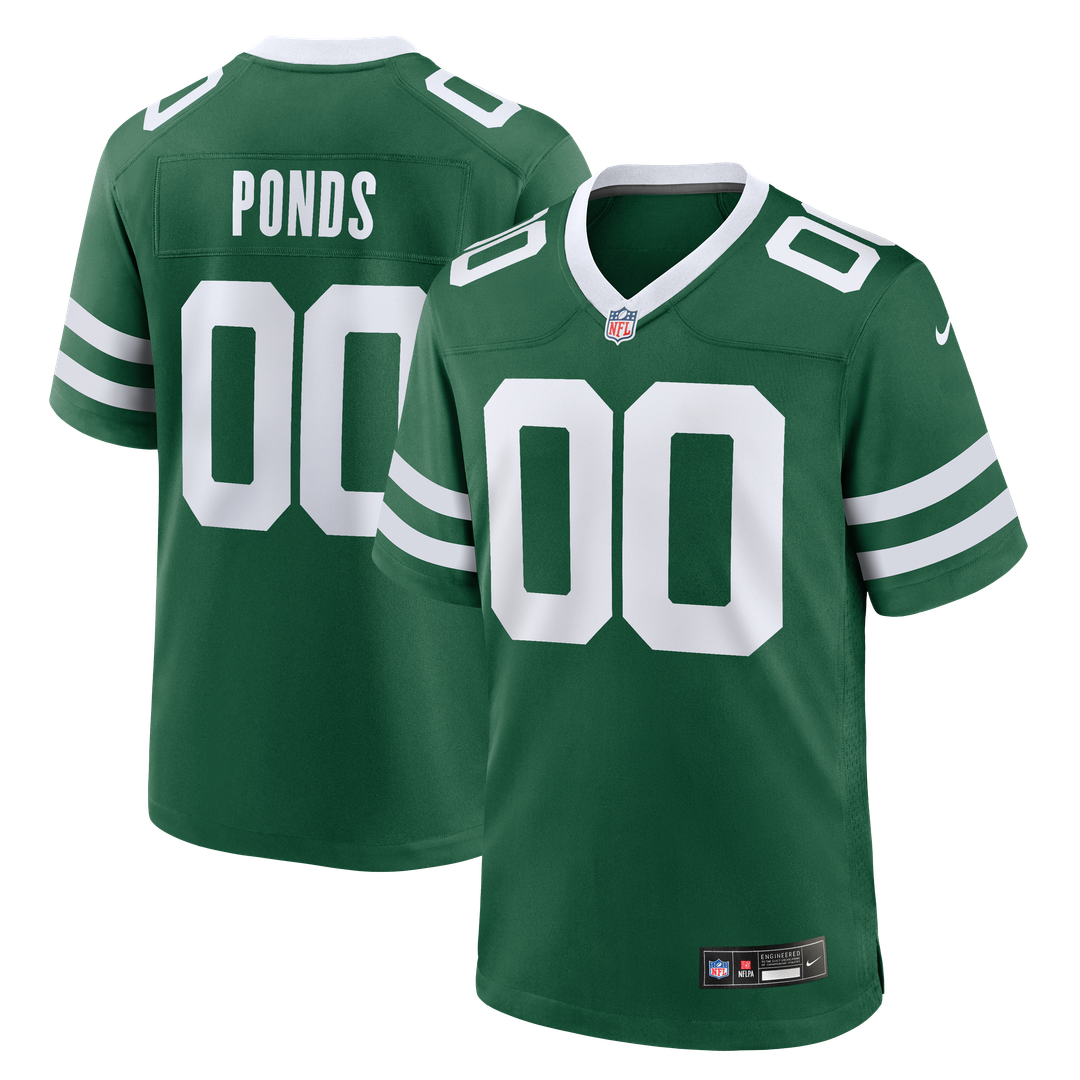 New York Jets D'Angelo Ponds Nike Legacy Green Game Jersey product image 1, provided for visual reference and product detail