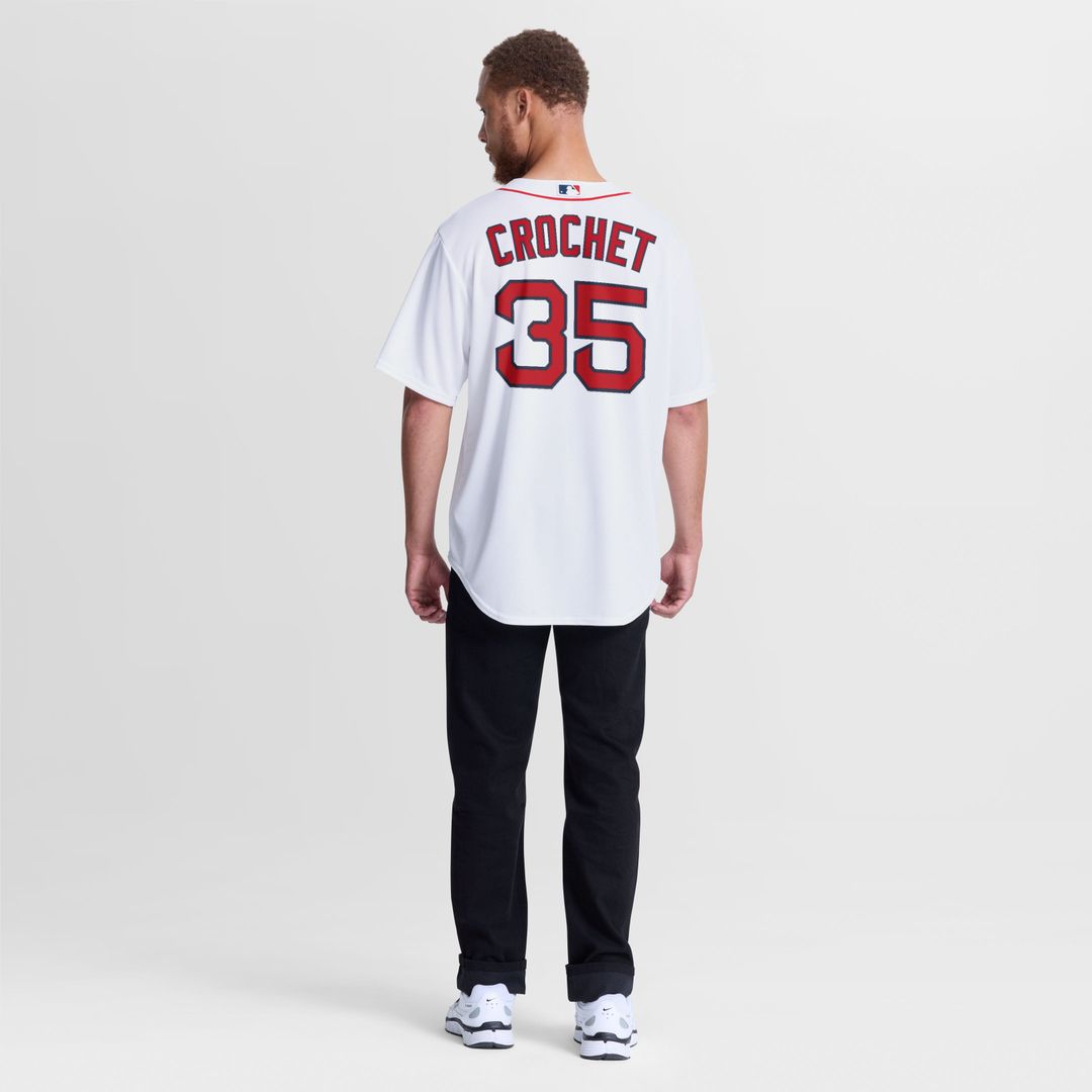 Boston Red Sox Garrett Crochet Nike White Home Replica Jersey product image 5, provided for visual reference and product