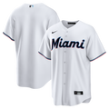 Miami Marlins Nike White Home Big & Tall Replica Jersey product image 1, provided for visual reference and product detail