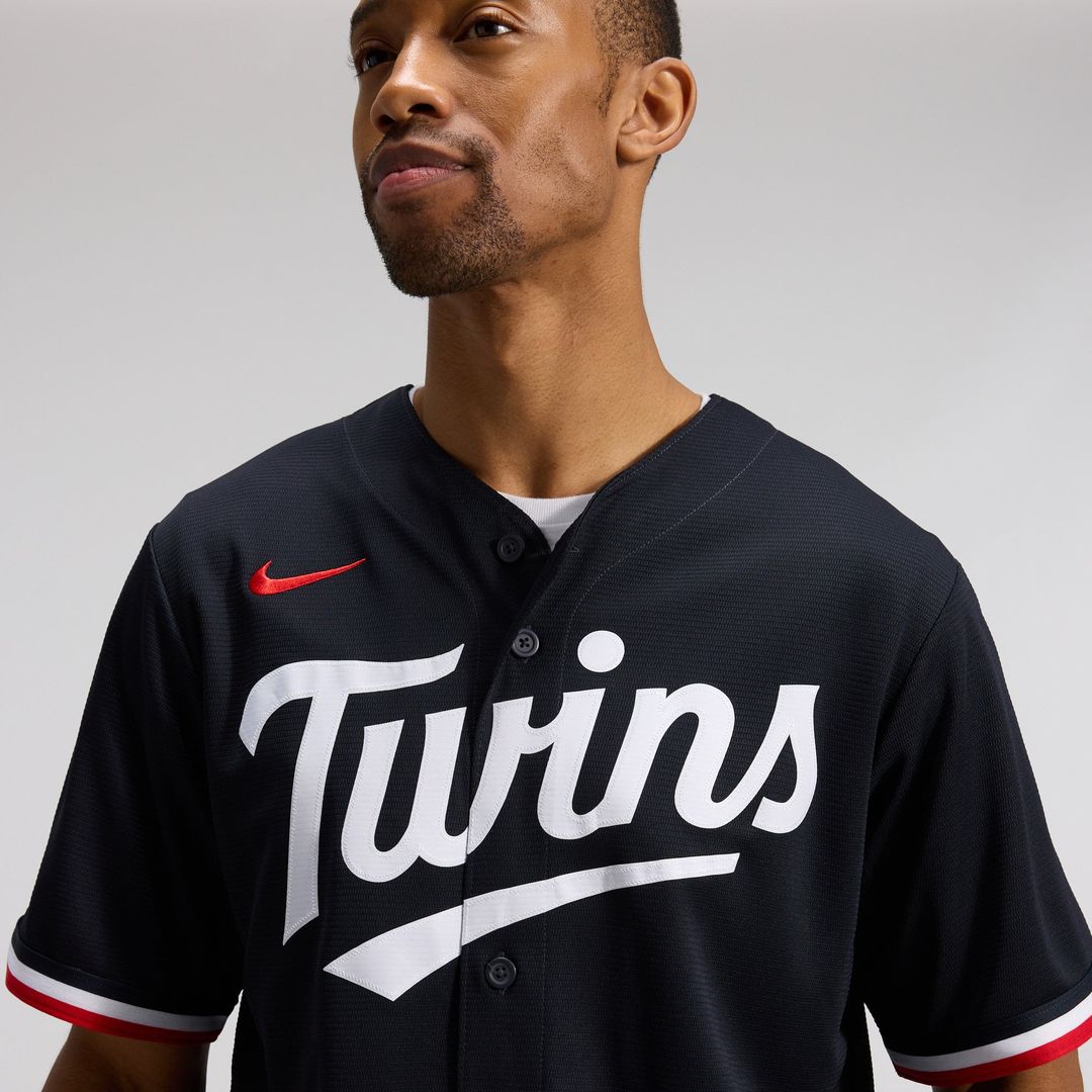 Minnesota Twins Nike Navy Alternate Replica Jersey product image 9, provided for visual reference and product detail review