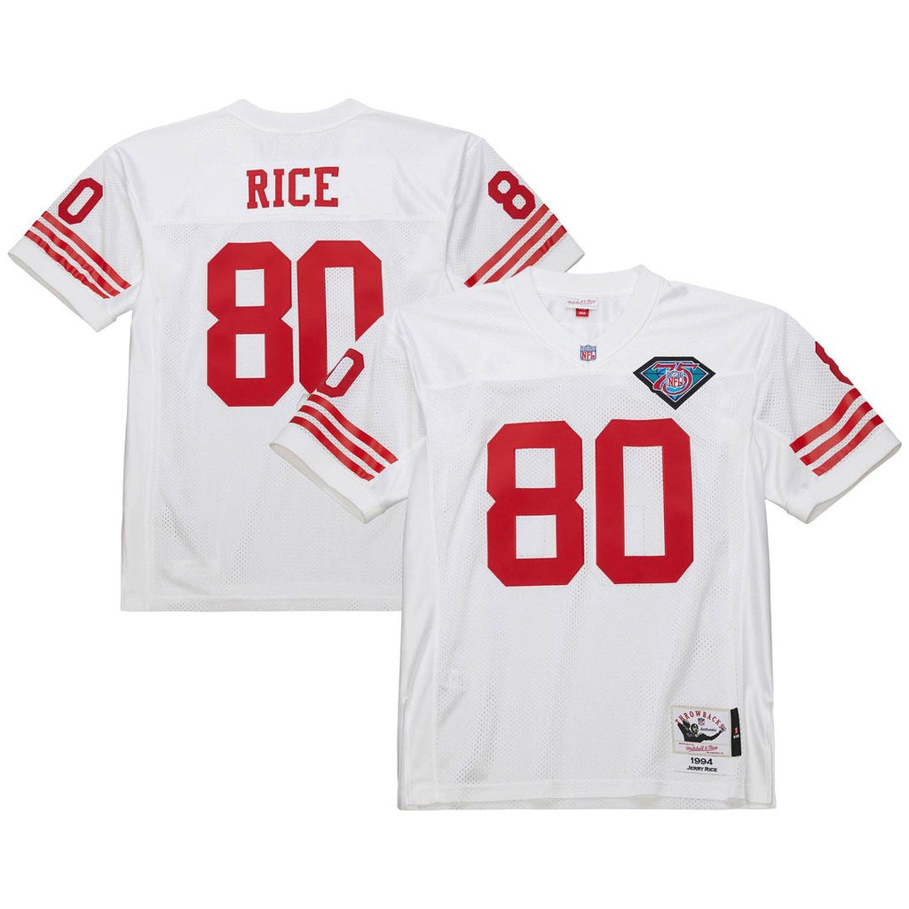 San Francisco 49ers 1994 Jerry Rice Mitchell & Ness White Authentic Throwback Retired Player Jersey product image 1,