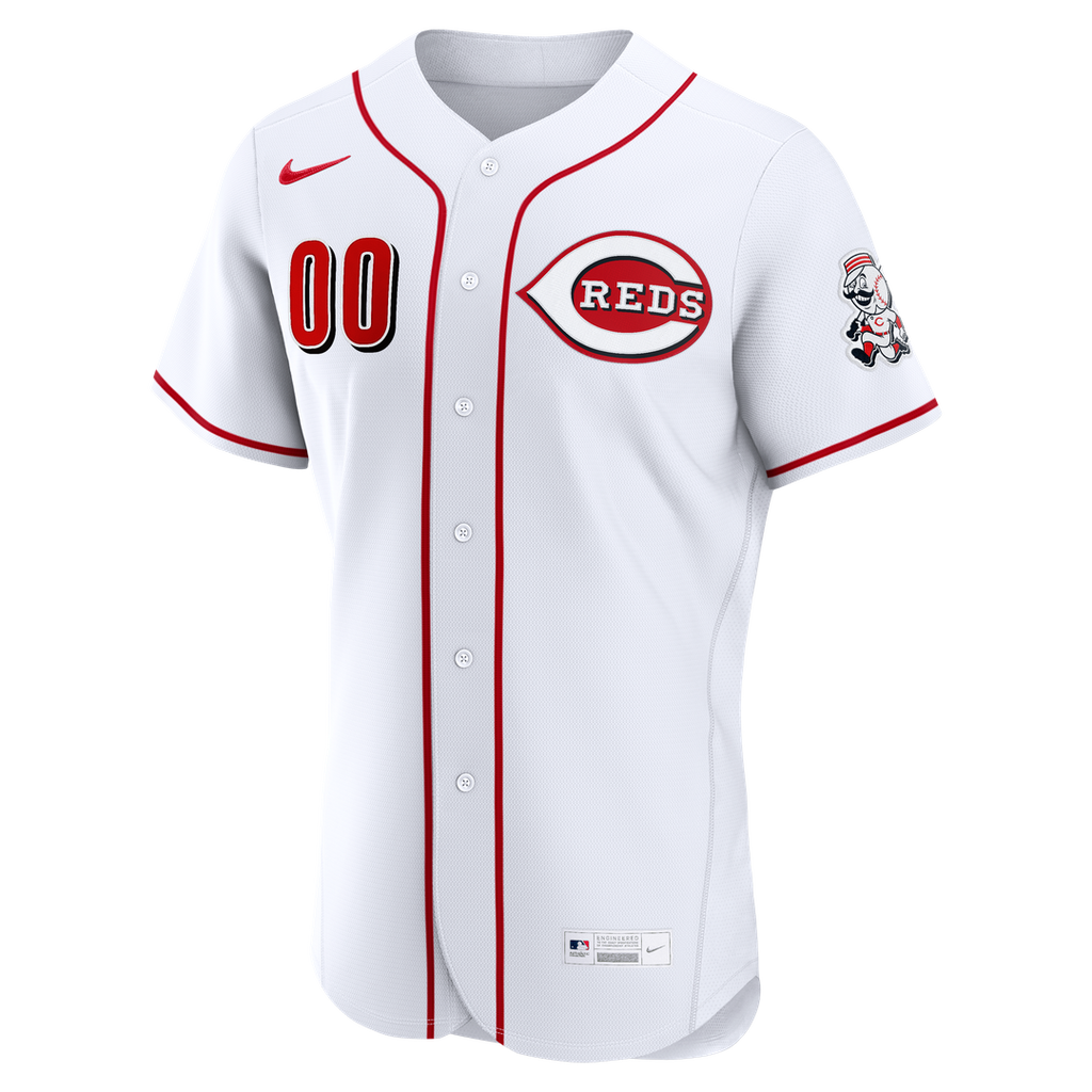 Cincinnati Reds Nike White Home Authentic Custom Jersey product image 2, provided for visual reference and product detail