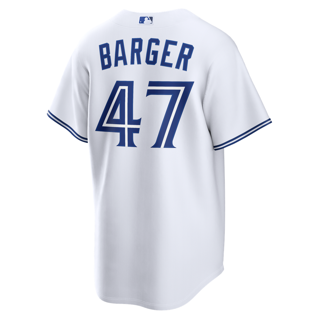 Toronto Blue Jays Addison Barger Nike White Home Replica Jersey product image 3, provided for visual reference and product