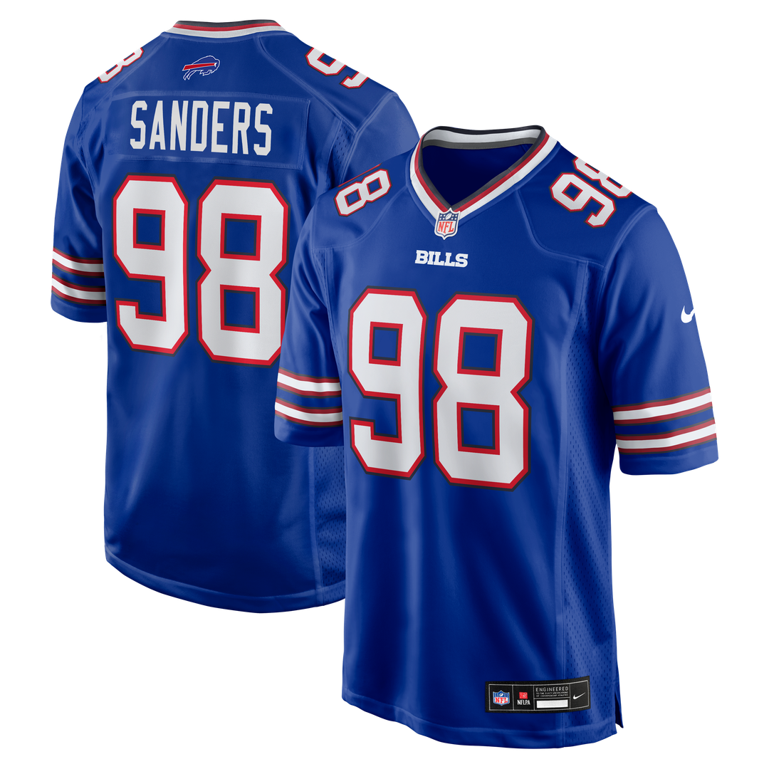 Buffalo Bills T.J. Sanders Nike Royal Team Game Jersey product image 1, provided for visual reference and product detail