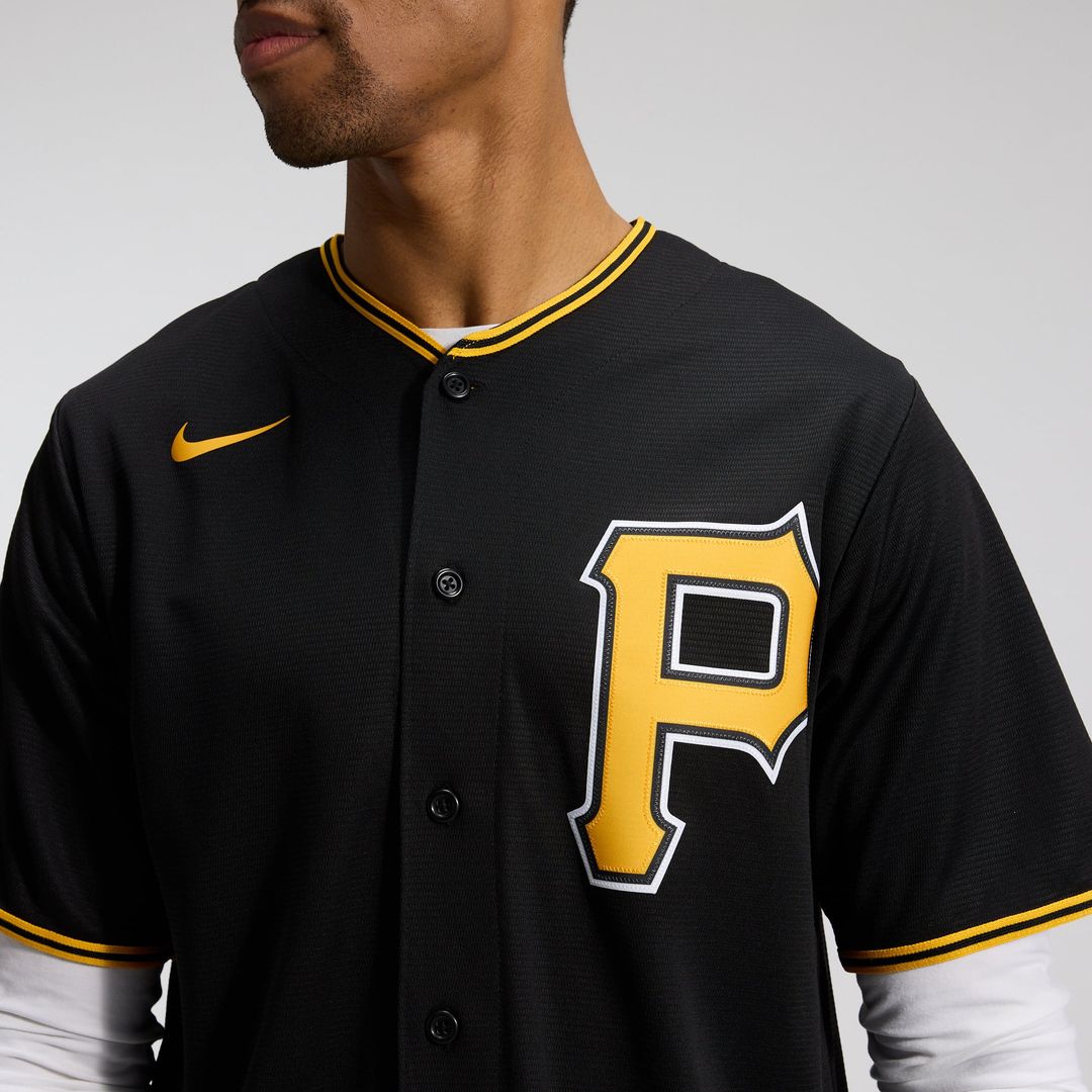 Pittsburgh Pirates Nike Black Alternate Replica Team Jersey product image 8, provided for visual reference and product