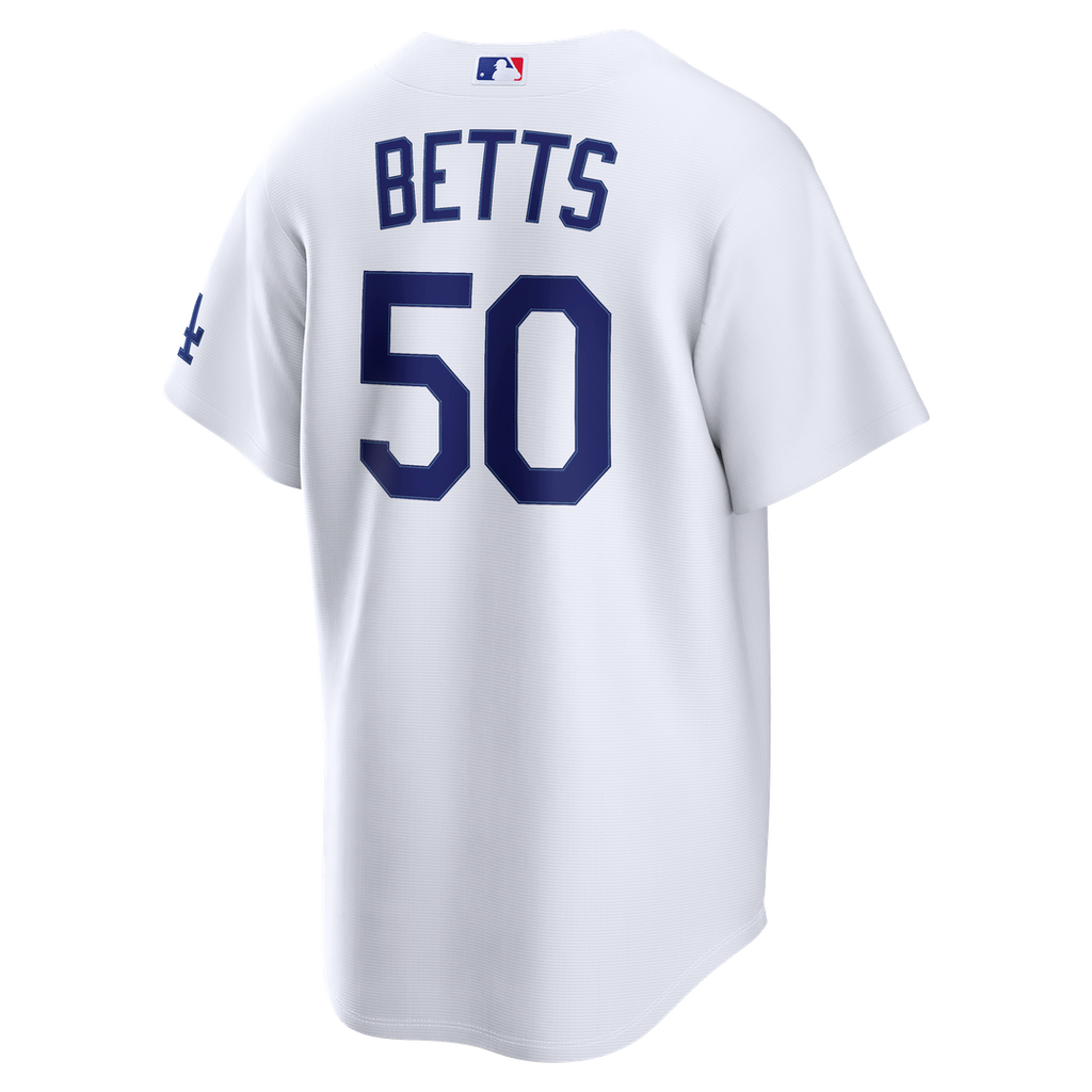 Los Angeles Dodgers Mookie Betts Nike White Home Stadium Jersey product image 6, provided for visual reference and product