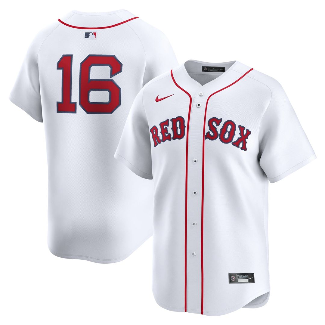 Boston Red Sox Jarren Duran Nike White Home Limited Player Jersey product image 1, provided for visual reference and product