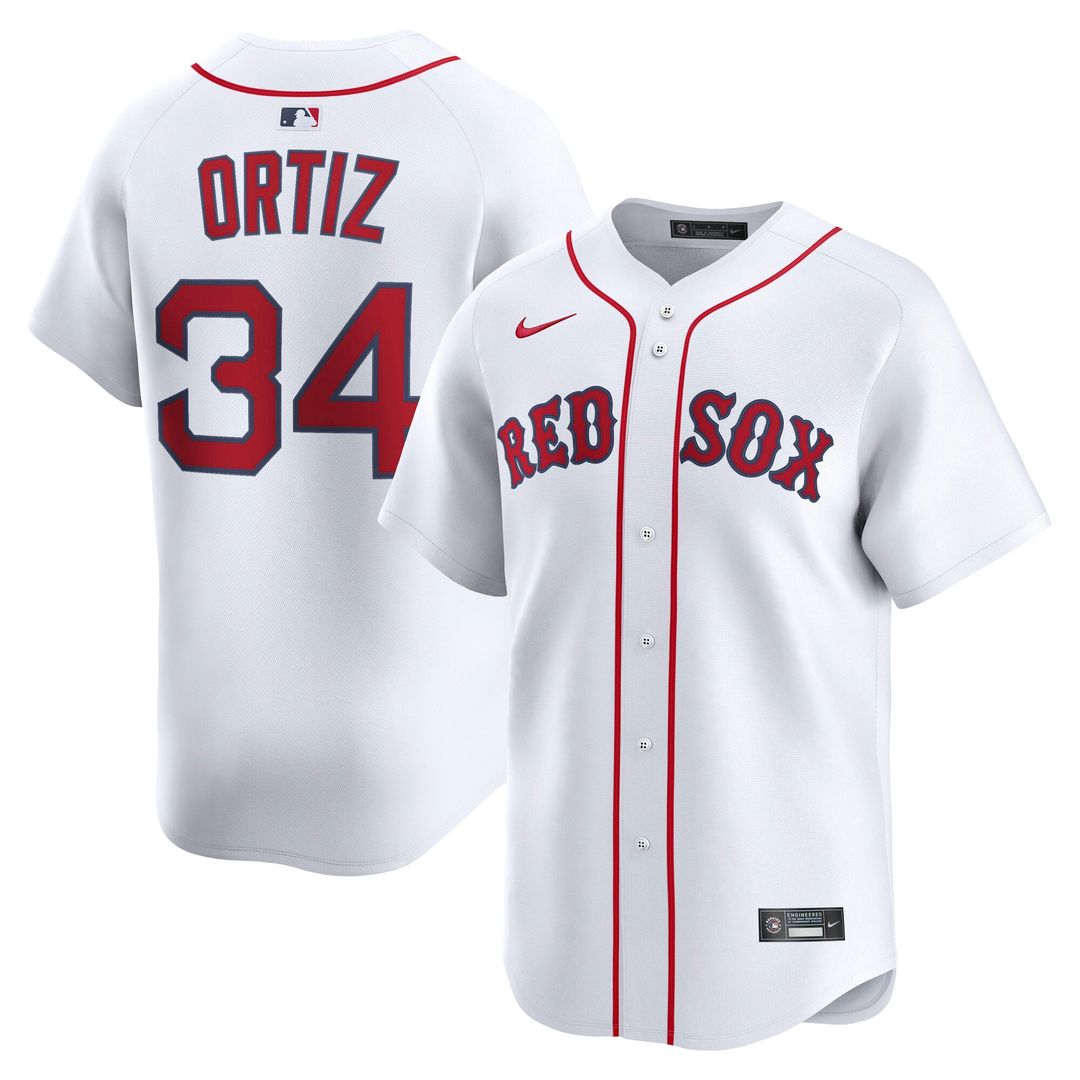 Boston Red Sox David Ortiz Nike White Home Limited Jersey product image 1, provided for visual reference and product detail