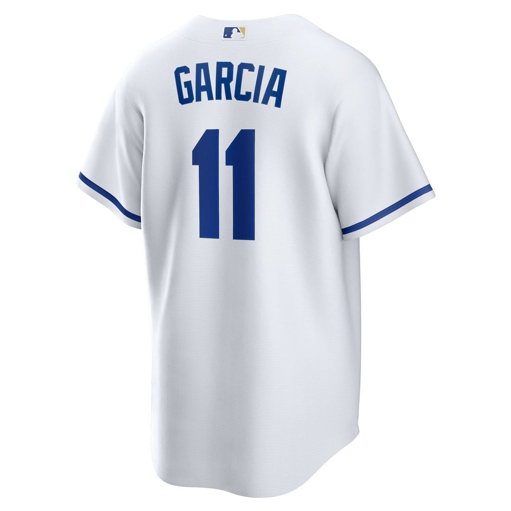 Kansas City Royals Maikel Garcia Nike White Home Replica Jersey product image 3, provided for visual reference and product