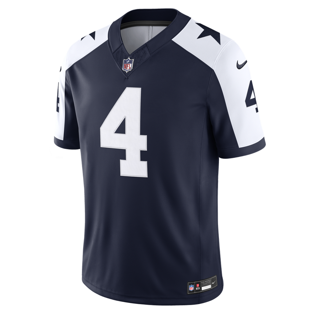 Dallas Cowboys Dak Prescott Nike White Vapor F.U.S.E. Stitched Limited Jersey product image 8, provided for visual reference