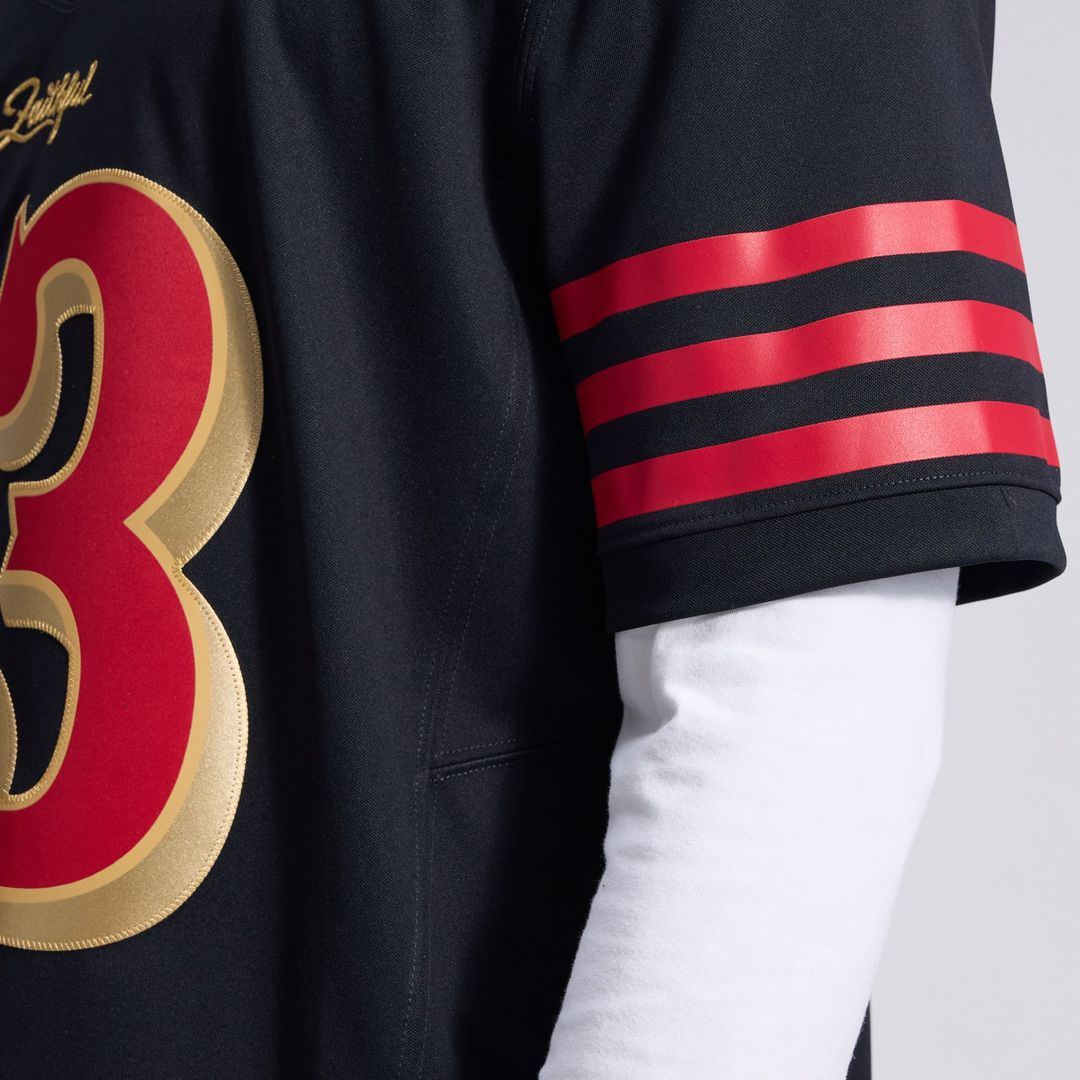 San Francisco 49ers Brock Purdy Nike Black Rivalries Collection Stitched Limited Jersey product image 15, provided for