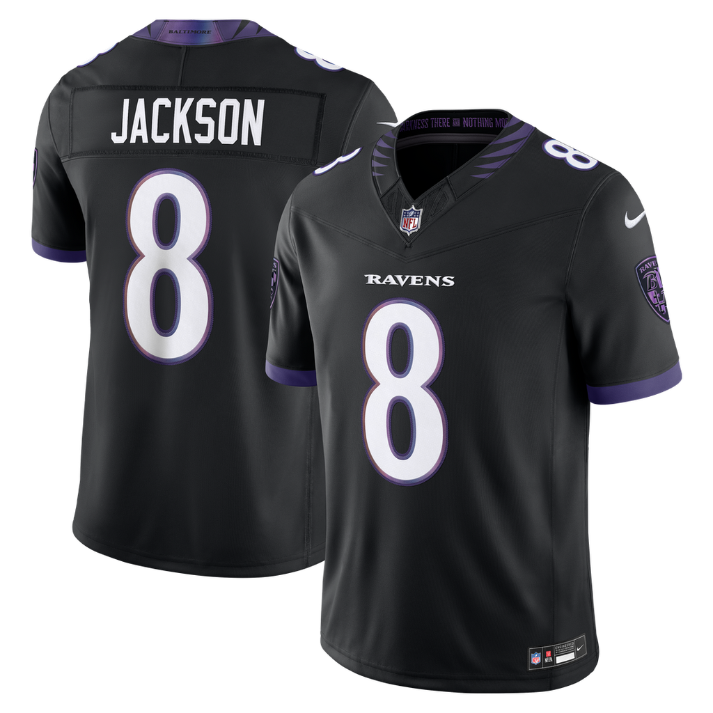 Baltimore Ravens Lamar Jackson Nike White Vapor F.U.S.E. Stitched Limited Jersey product image 37, provided for visual