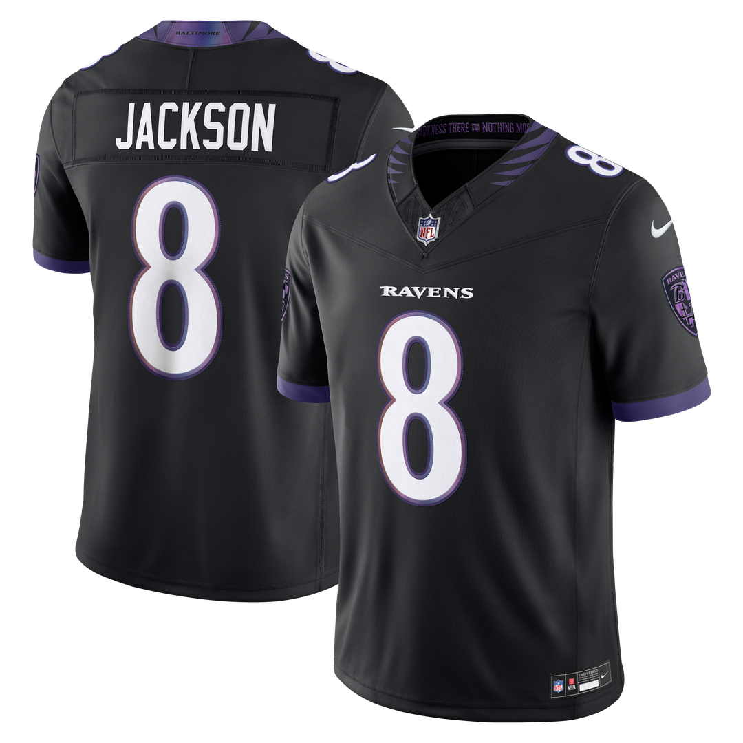 Baltimore Ravens Lamar Jackson Nike White Vapor F.U.S.E. Stitched Limited Jersey product image 37, provided for visual
