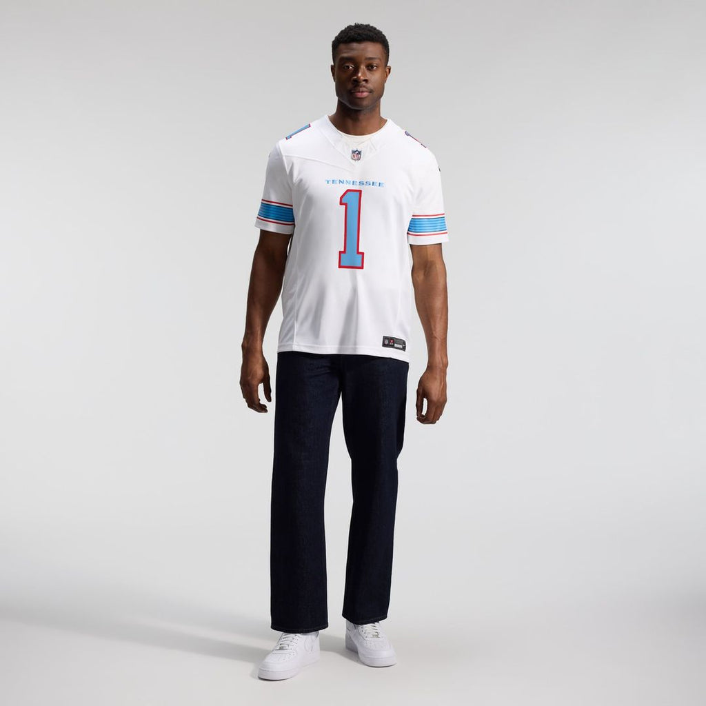 Tennessee Titans Cameron Ward Nike Light Blue Team Vapor F.U.S.E. Stitched Limited Jersey product image 32, provided for