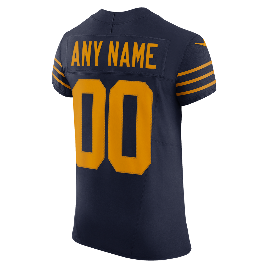 Green Bay Packers Nike Navy Alternate Vapor F.U.S.E. Elite Custom Jersey product image 3, provided for visual reference and