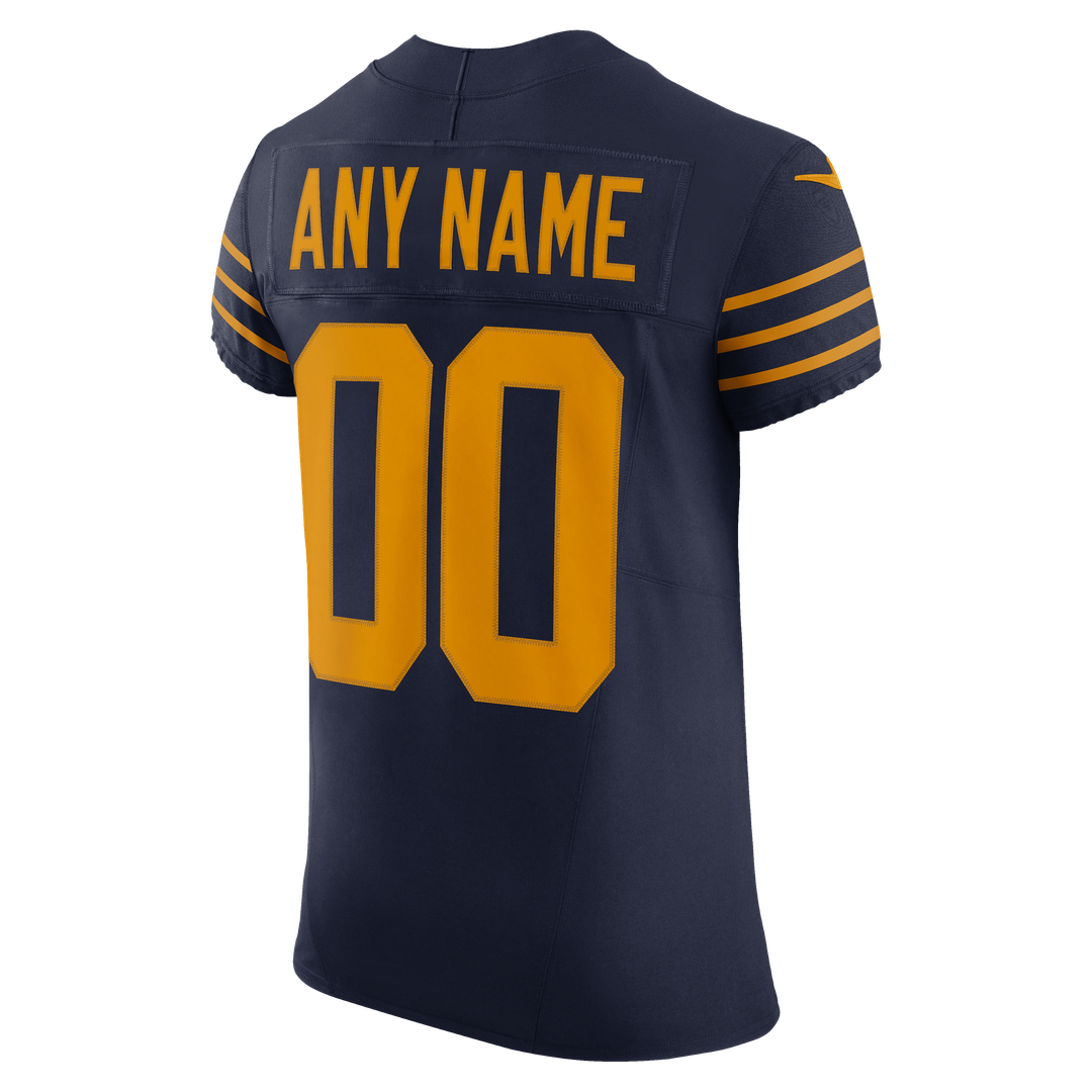 Green Bay Packers Nike Navy Alternate Vapor F.U.S.E. Elite Custom Jersey product image 3, provided for visual reference and