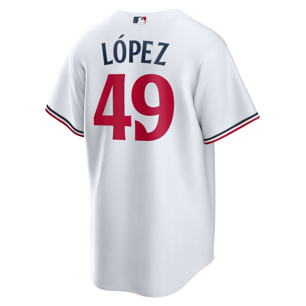 Minnesota Twins Pablo López Nike White Home Replica Player Jersey product image 3, provided for visual reference and product