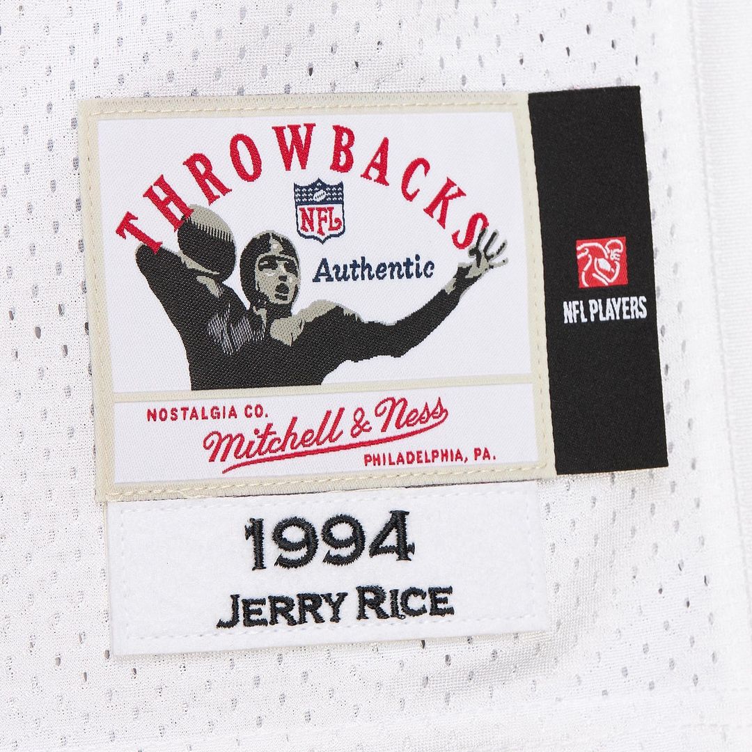 San Francisco 49ers 1994 Jerry Rice Mitchell & Ness White Authentic Throwback Retired Player Jersey product image 7,
