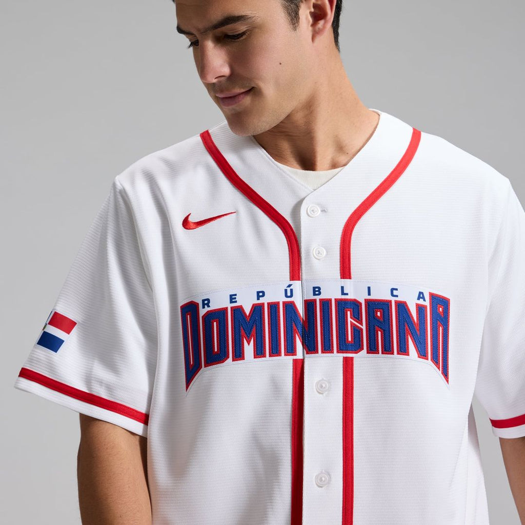 Dominican Republic Baseball Nike White 2026 World Baseball Classic Home Stadium Jersey product image 2, provided for visual